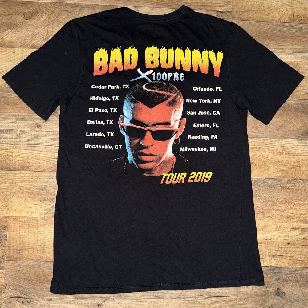Bad Bunny x100pre Tour 2019 Short Sleeve T Shirt Size Medium